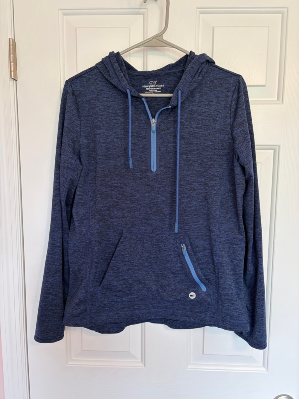 Vineyard Vines Women’s Navy Quarter-Zip Performance Hoodie Size Medium